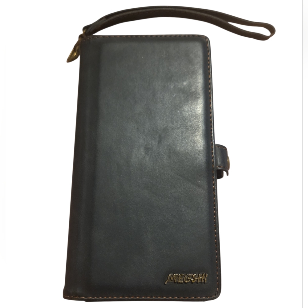 Megshi 2 In 1 Multi Functional Leather Wallet Phone Case Zipper Snap